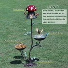 38  H Cast Iron Pedestal Bird Bath  Birdbaths For Outdoors With Metal Birdhou   