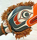 Sea Eagle Rattle Gary Starr Native American Hand Carved Wood With Stand