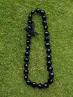 Hawaiian Natural Genuine Kukui Nut Necklace  Hawaii Lei   Nature Black Color