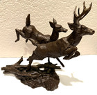 Vintage Rare Htf Mark Hopkins Bronze Sculpture Whitetale Deer Figurine