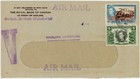 British Honduras Ww2 Victory V Handstamp Airmail Royal Bank Of Canada Env 1945