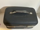 American Tourister Tiara Vintage Train Case Luggage Makeup Blue gray W mirror