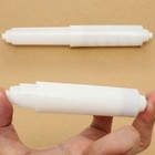  White Toilet Roll Spindle Spring Loaded Tissue Paper Loo Holder Roller