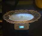International Silver Co Sterling Silver Pierced Oval Tray Pattern C1915 233g   