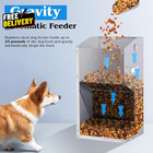 Automatic Dog Feeder Large Breed With Handle Stainless Steel Indoor And Outd    