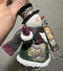 Thomas Kinkade Winter Wonderland Snowman Christmas Spirit 2004 Ornament Euc