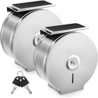 Stainless Steel Toilet Paper Dispenser W  Anti Theft Lock Wall Mount Holder New