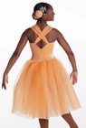 Weissman Piano Daydream Ballet Costume Dance Orange Apricot Hair Piece Adult Sm
