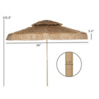 Outsunny 10ft Thatched Tiki Patio Umbrella  Upf30  Outdoor Umbrella