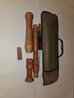 Hoff Recorder Wood German Vintage Instrument Case Brush Wind Woodwind