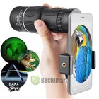 16x52 Monocular Zoom Dual Focus Rubber Armored Telescope For Hunting   Camping