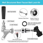 Dbgogo Ball Lock Keg Tap  Self-closing Beer Faucet  Silver   Black