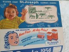 Vintage 1954 Calendar Almanac Dave s Drugs Lewiston Idaho Pharmacy St Joseph   s