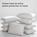 2-4 Zipper Waterproof Pillow Protectors Case Covers Standard queen or King White