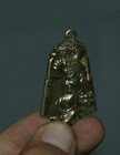 Antique Old Chinese Bronze Dragon Guan Gong Yu Warrior God Bust Amulet Pendant