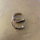 Classic Vintage Black Enamel Gold Tone Metal Twist Contemporary Earrings