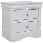Fully Assembled 2-drawer Nightstand  Solid Wood Bedside Table