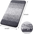Bathroom Rugs Bath Mat 16 x24  Bathroom Mat Non Slip Luxury Soft Shaggy Absorben
