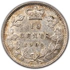 Canada 1900 10 Cents Dime Silver Coin - Ef-45