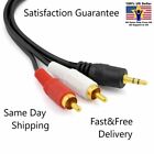 4ft 3 5mm Aux Auxilary To 2 Rca Male Plug Stereo Audio Cable Adapter Cord