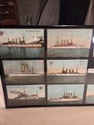 Vintage Great White Fleet Ship Post Cards Usn Battleships