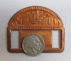 Broadmoor Hotel Colorado Springs Souvenir Convention Copper Watch Fob Name Badge