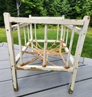Antique Primitive Wooden Doll Bed Crib Rope Bed 19 5  X 12  X 15 