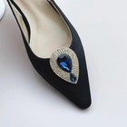 2pcs Elegant Rhinestone Crystal Metal Shoe Clips For Pumps Women Bridal Weddi   