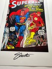 11x17 Dc Comics Superman  199 Cover Print Hand Signed Jim Shooter 1st Flash Race