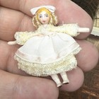 Vtg 1 12 Dollhouse Micro Miniature Hand Painted Porcelain Doll Victorian