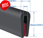 Rubber Edge Trim Self-adhesive Epdm Protector For Metal 10ft U Channel Black