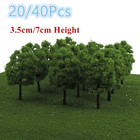 20 40pcs Green Model Trees Train Railroad Model Kit Layout Scenery Landscape Art