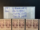 Scott  896  mnh   6 Blocks Of 4   26 Singles  2026 Scott Catalogue Value  17 50