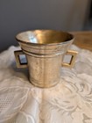 Antique Vintage Solid Brass Mortar No Pestle Apothecary Herb Crusher