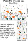 6 Pieces Flowers Wall Decals Vinyl Flowers Wall Stickers Removable Floral Murals