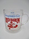 Lot Of 3 Seagrams Gin Red Baron Glass Cup Mug Set