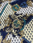 Vintage Italy Scarf Royal Coat Of Arms Uk England Honi Soit Que Mal Y Pense 32   