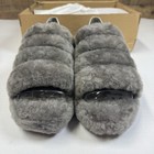 Ugg Charcoal Fluff Yeah Slide Sheepskin Slipper Sandals Size 9b  Women Nib