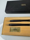 Vintage Cross Classic Black 2501 Ball Pen Pencil Set Original Box