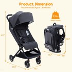 Lightweight Stroller Compact One Hand Fold Travel Stroller For Airplane Friendly
