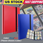 360 Card Pocket Binder With Elastic 9 Pocket Trading Cards Album Folder red blue