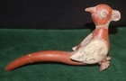 Precolumbian South American Clay Parrot Effigy Pipe