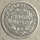 1839 H10c Seated Liberty Silver Half Dime No Drapery   Pleasing U s  Type Coin
