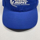Bud Light Hat Cap Men   s Blue Strapback Embroidered Official Beer Sponsor