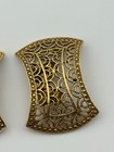 Vintage Musi Shoe Clips Gold Tone Signed