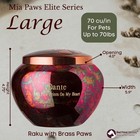 Mia Paws Elite Series Pet Urn With Personalized Custom Engraving Memorial Cre   