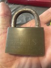 Vintage Walrus 3026 Brass Padlock No Key Antique Lock Locksmith Rare Uk As Is 3   