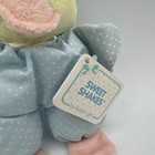 Eden Plush Duck Rattle Toy Lovey Vintage Baby Sweet Shakes Nwt Polka Dot Blue