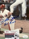 Pete Rose Signed auto Autographed 8x10 Photo Inscribed Hit King  jsa Coa  Reds