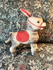 Vintage 1961 Sun Rubber Company Squeak Toy Donkey   Non Working   Kitschy Retro